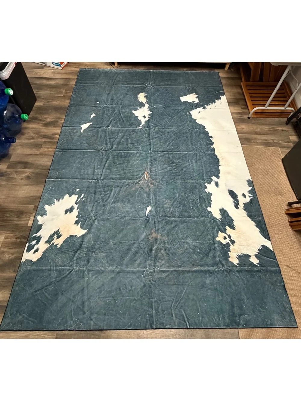 Modern Faux Cowhide Area Rug 6.5x10 ft Southwestern Lodge Carpet